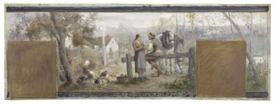 Sketch for the town hall of Pantin: The Engagement by Francois Lafon