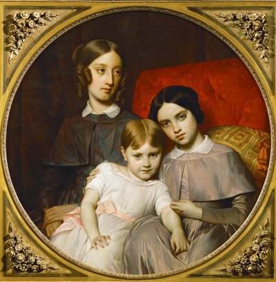 The Three Daughters of Alphonse Jacob Desmalter by Francois Leon Benouville