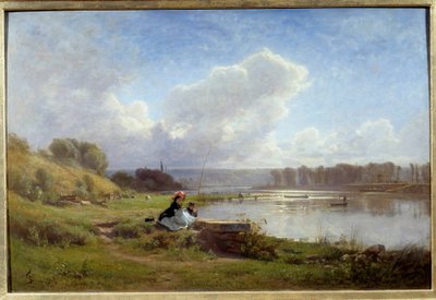 Les Banks de la Seine in Meudon in 1861 by Francois Louis Francais
