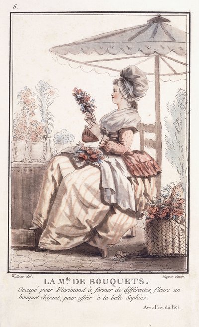 The M. of Bouquets by Francois Louis Joseph Watteau