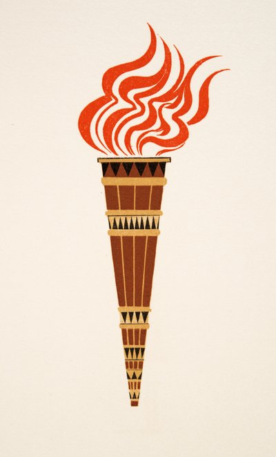 Flaming Torch from Prometheus Bound by Aeschylus, pub. 1941 by Francois Louis Schmied