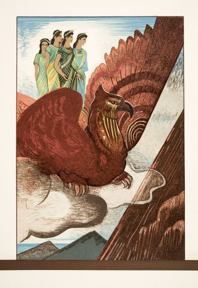 Illustration from Prometheus Bound by Aeschylus, pub. 1941 by Francois Louis Schmied