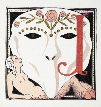 Letter J, from Personages de Comedie by Francois Louis Schmied