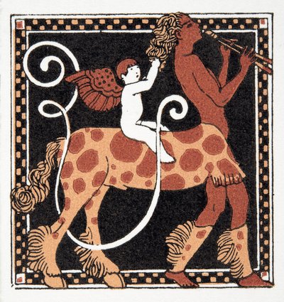 Letter U, from Personages de Comedie by Francois Louis Schmied