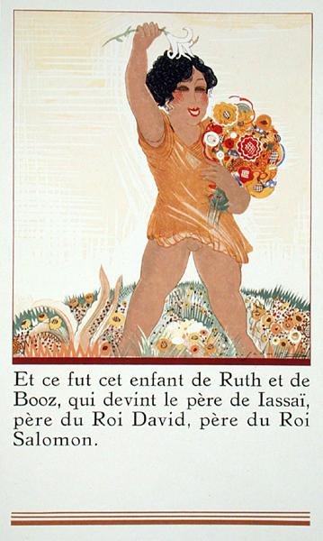 Obed, the child of Ruth and Boaz, from 