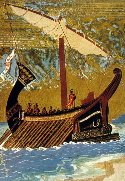The Odyssey by Homer: The Sailboat of Odysseus (Ulysses) by Francois Louis Schmied