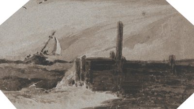 Nearing Port in a Stormy Sea by Francois Louis Thomas Francia