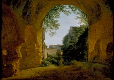 A View of a Garden, seen from within a Roman Vault by Francois Marius Granet
