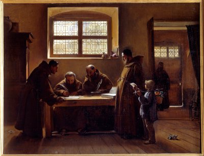 Capuchins Editing a Writing by Francois Marius Granet
