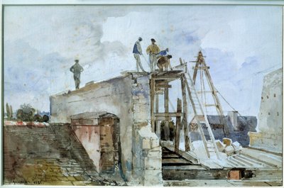 House Construction Site Seen from the Granet Window at the Institute by Francois Marius Granet