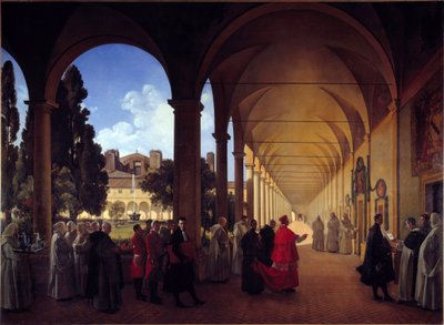 The Cloister of the Carthusian People of Saint Mary of the Angels in Rome by Francois Marius Granet