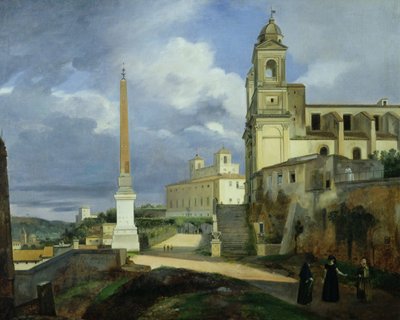 Trinita dei Monti and the Villa Medici, Rome by Francois Marius Granet