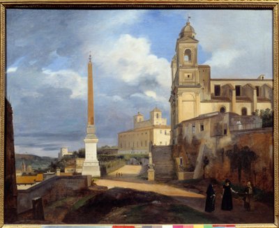 View of the Trinite des Monts and Villa Medicis in Rome by Francois Marius Granet