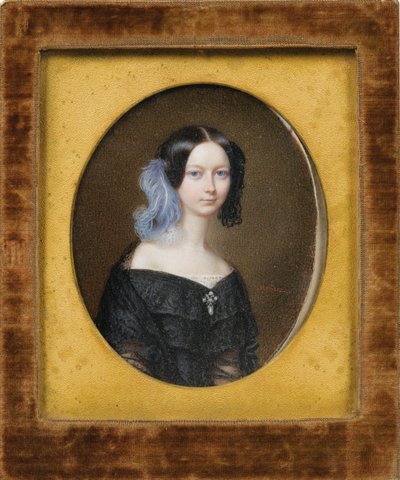 Duchess Helene of Mecklenburg-Schwerin (1814-1858) by Francois Meuret