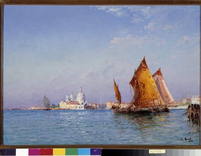 Topis in the Basin Facing the Church of La Salute in Venice by Francois Nardi
