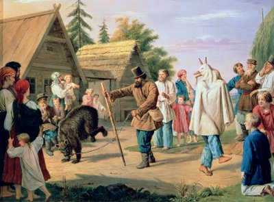Buffoons in a Village by Francois Nicholas Riss