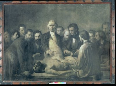 The Anatomy Lesson of Doctor Velpeau (1795-1867) by Francois Nicolas Augustin Feyen Perrin