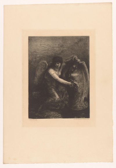 Angel with Shield by Francois Nicolas Chifflart