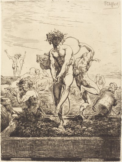 Grape Harvest by Francois Nicolas Chifflart