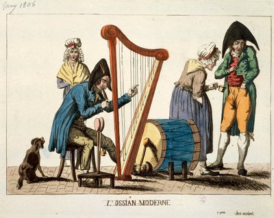 Caricature of Modern Ossian by Francois Nicolas Martinet