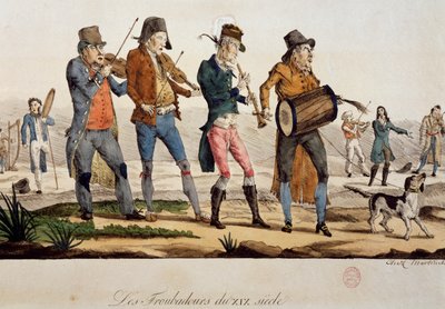 Troubadours by Francois Nicolas Martinet, Print, France by Francois Nicolas Martinet