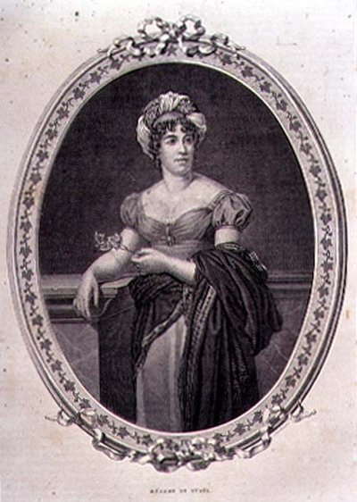 Portrait of Madame de Stael by Francois Pascal Simon (after) Gerard