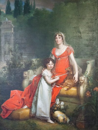 Elisa Bonaparte Baciocchi with Her Daughter Napoleona Elisa by Baron François Pascal Simon Gérard