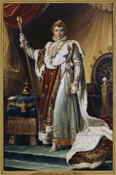 Portrait of Emperor Napoleon I Bonaparte in His Coronation Robes by Baron François Pascal Simon Gérard
