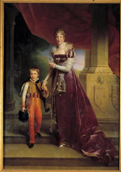 Portrait of Marie-Amelie de Bourbon, Princess of the Two Sicilies, Duchess of Orleans by Baron François Pascal Simon Gérard