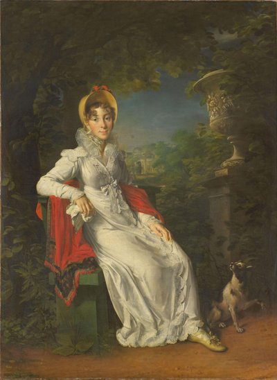 Caroline Bonaparte, Queen of Naples and Sicily, in the Bois de Boulogne by Francois Pascal Simon Gerard