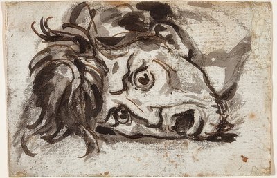 Head of a Man with Open Mouth and Wide-Open Eyes by Francois Pascal Simon Gerard