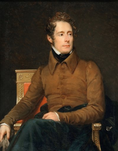 Portrait of Alphonse-Marie-Louis de Prat de Lamartine by Francois Pascal Simon Gerard