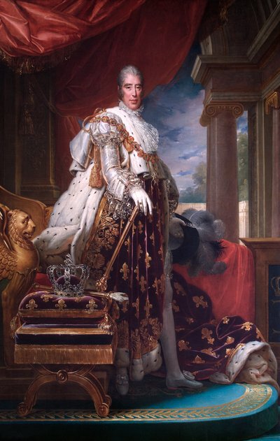 Portrait of King Charles X of France in his coronation robes by Francois Pascal Simon Gerard