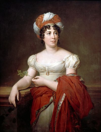 Portrait of the Author Baronne Anne Louise Germaine de Staël by Francois Pascal Simon Gerard
