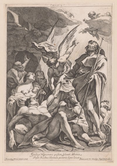 Saint Roch Healing the Plague Victims by Francois Perrier