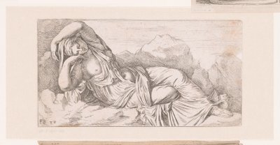 Statue of Reclining Cleopatra by Francois Perrier