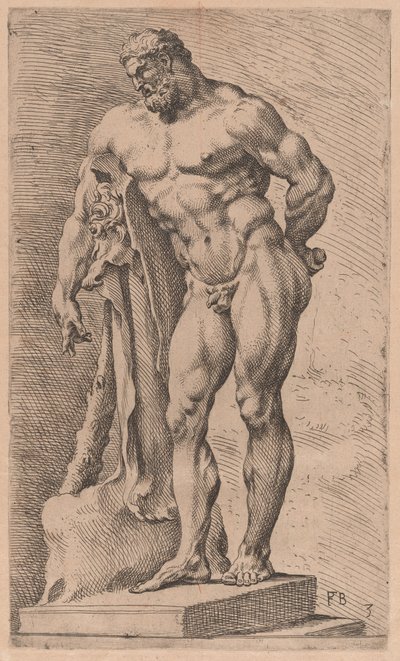 The Farnese Hercules, three-quarter view turned to left [plate 3] by Francois Perrier