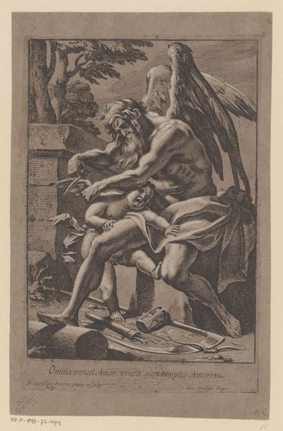 Time Cuts the Wings of Amor by Francois Perrier