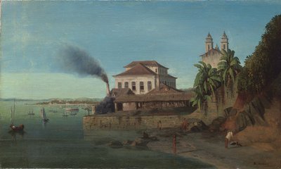 Solar do Unhao, with the Church of N. S. de Conceicao da Praia, Salvador da Bahia by Francois Rene Moreaux