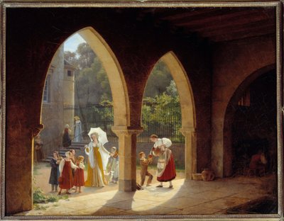 Madame Elisabeth of France Distributing Milk in Her House in Montreuil by Francois Richard Fleury