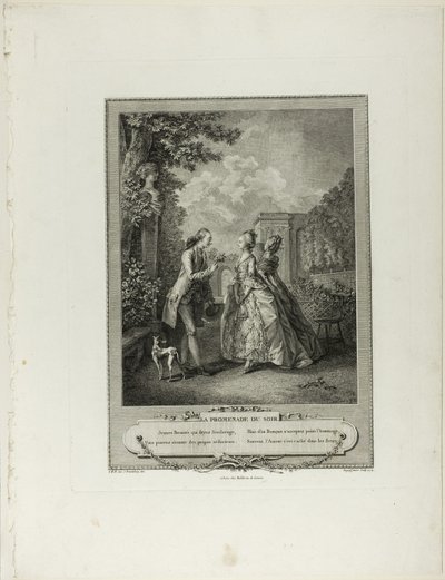 Evening Walk, from Monument of the Physical and Moral Costume of the Late Eighteenth Century by Francois Robert Ingouf