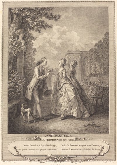 The Evening Walk by Francois Robert Ingouf after Sigmund Freudenberger