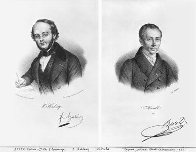 Jacques Fromental Halevy (1799-1862) and Ferdinand Herold (1791-1833) by Francois Seraphin Delpech