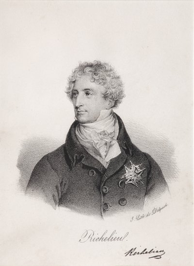 Portrait of Armand Emmanuel du Plessis, duc de Richelieu by Francois Seraphin Delpech