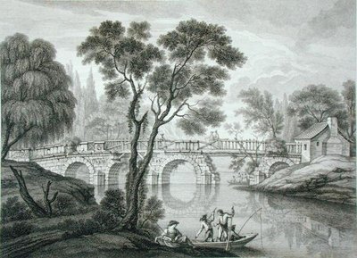 Design for a Ruinous Bridge for the Garden at Syon House, published 1778 by Francois Vivarez