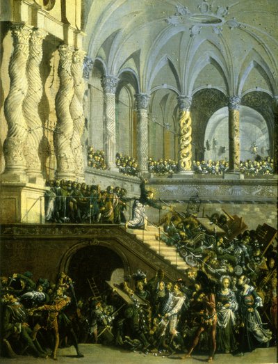 Christ Driving the Money Lenders from the Temple by Francois de Nome