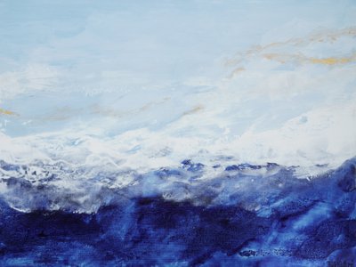 Deep Blue Ocean Waves by Françoise Wattré