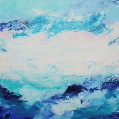 Dynamic Ocean Blues by Françoise Wattré