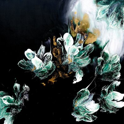 Elegant Gold Flowers by Françoise Wattré