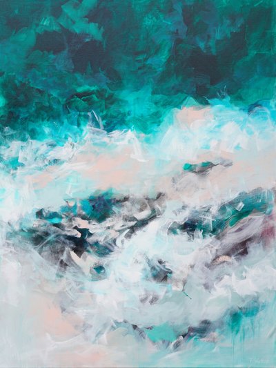 Turbulent Teal Waves by Françoise Wattré